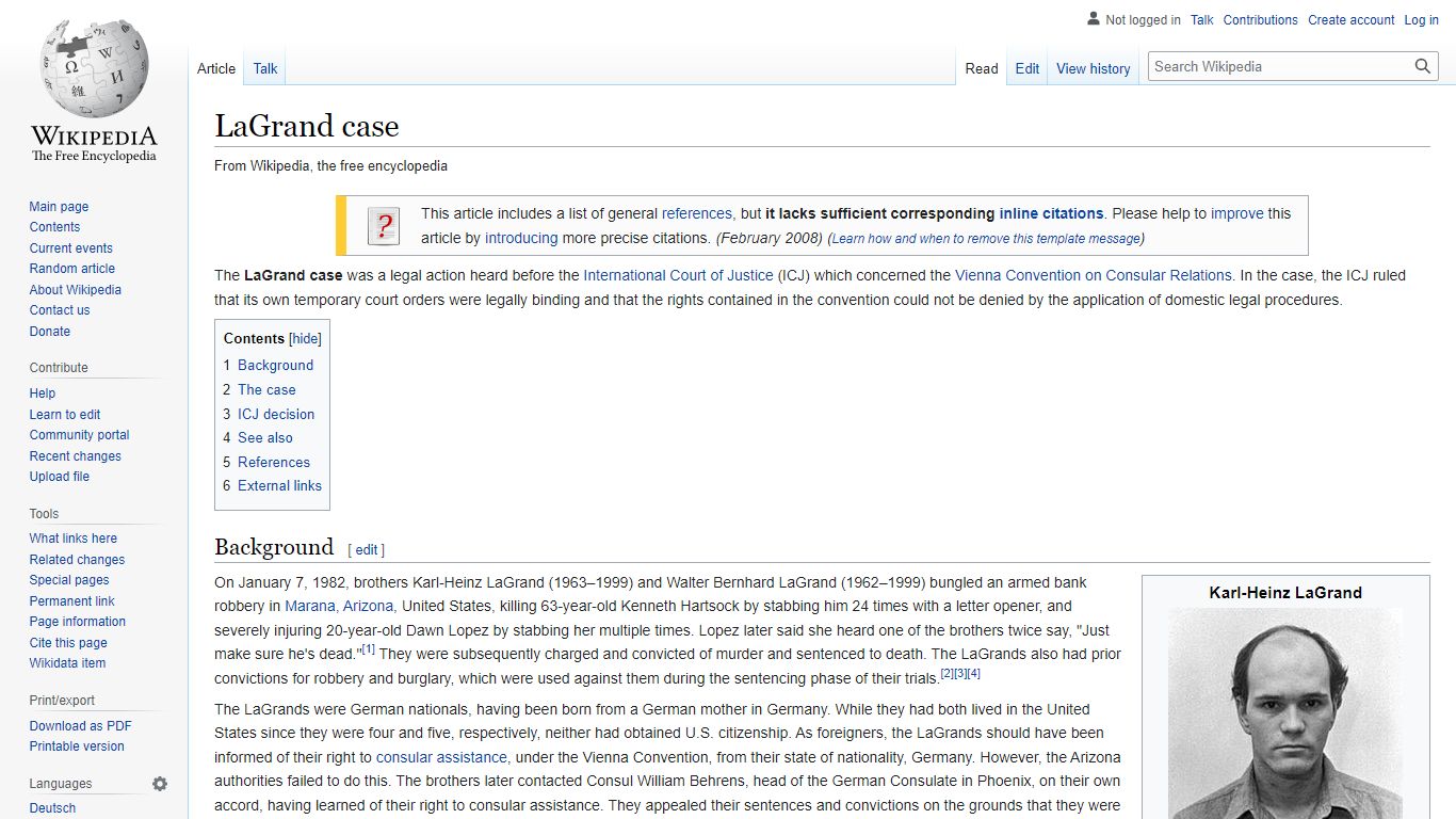 LaGrand case - Wikipedia